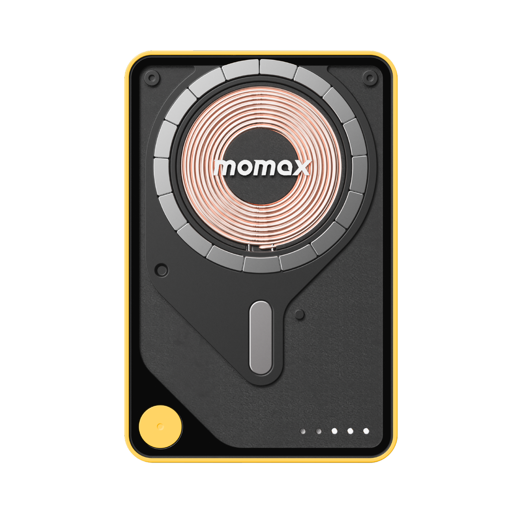 MOMAX 1-POWER X PRO 5000mAh MAGNETIC WIRELESS POWER BANK WITH STAND AND BUILT-IN USB-C CABLE - Best Buy Tech