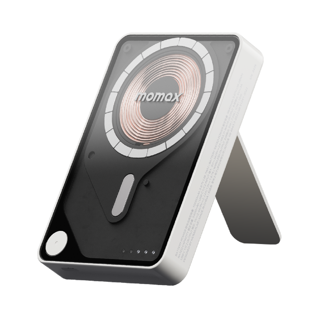 MOMAX 1-POWER X PRO+ 10000mAh MAGNETIC WIRELESS POWER BANK WITH STAND AND BUILT-IN USB-C CABLE - Best Buy Tech