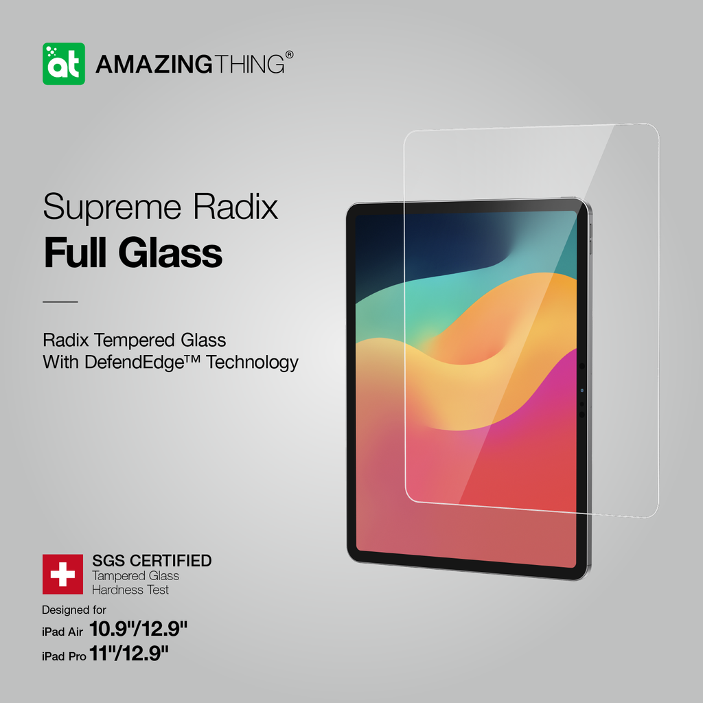 AMAZING THING IPAD 2.5D FULL COVER RADIX CLEAR GLASS FOR IPAD PRO 13 (M4)/ IPAD PRO 11 (M4)/ IPAD AIR 13 (M2)/ IPAD AIR 11 (M2) - 2024 - Best Buy Tech