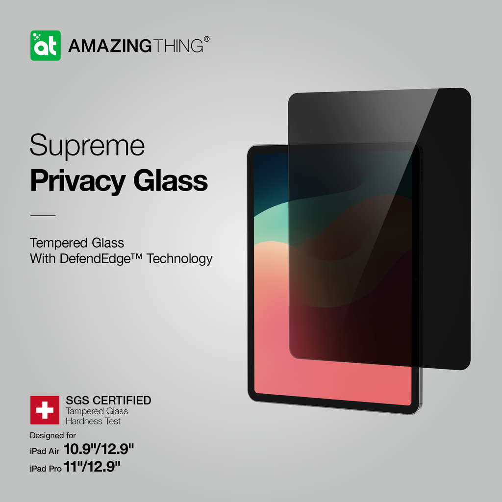 AMAZING THING IPAD 2.5D FULL COVER RADIX PRIVACY GLASS FOR IPAD PRO 13 (M4)/ IPAD PRO 11 (M4)/ IPAD AIR 13 (M2)/ IPAD AIR 11 (M2) - Best Buy Tech
