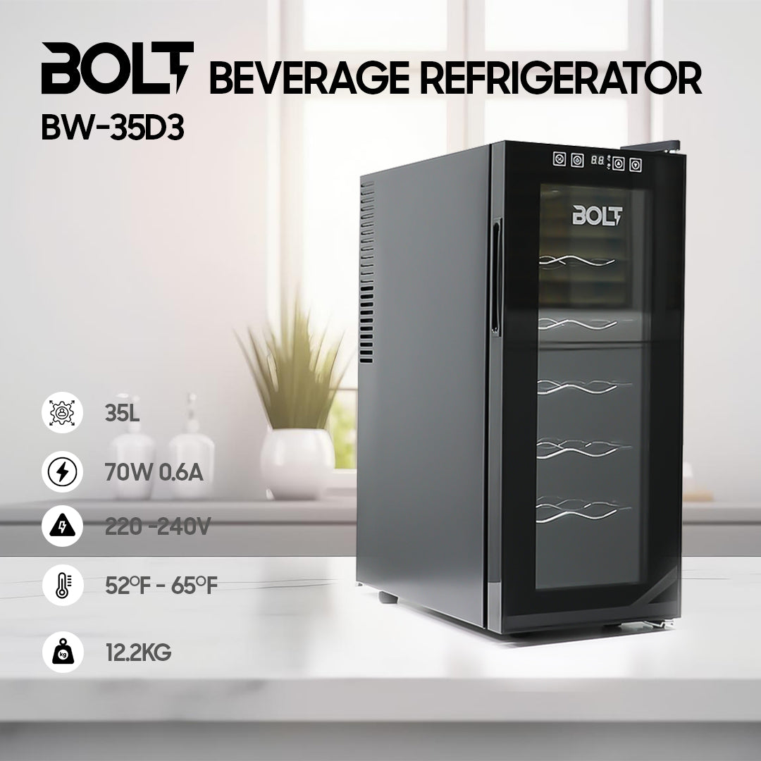BOLT BEVERAGE REFRIGERATOR (BOTTLE COOLER) - (BW-35D3) - ALAMAT