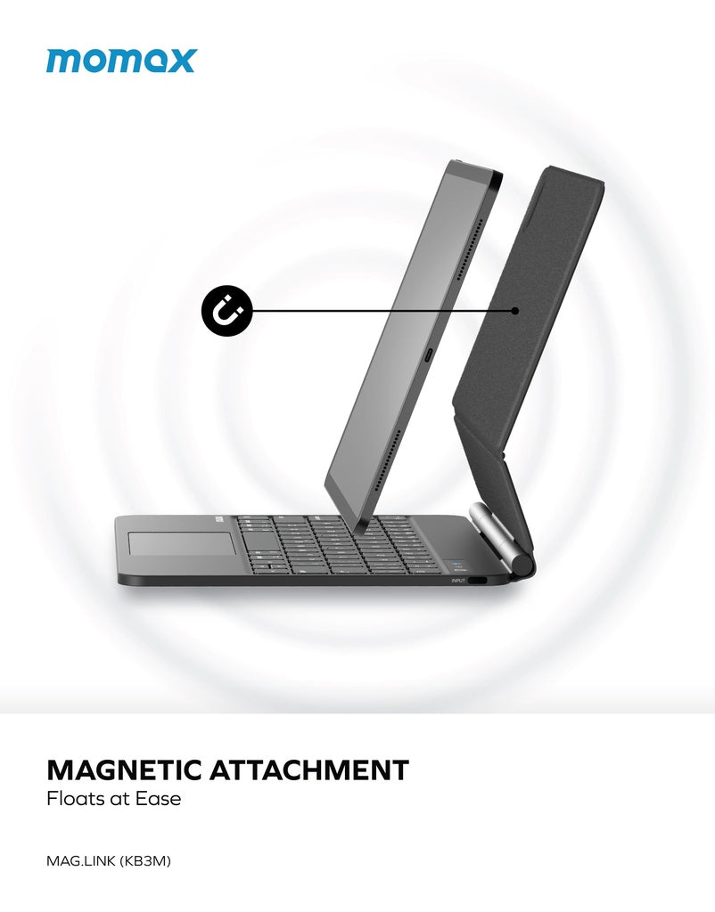 MOMAX MAG LINK WIRELESS MAGNETIC KEYBOARD FOR IPAD AIR 10.9 & IPAD PRO 11 - Best Buy Tech