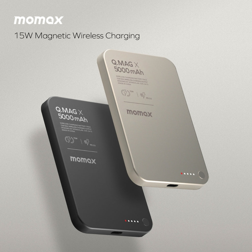 MOMAX Q.MAG X 5000mAh GEN2 15W ULTRA SLIM MAGSAFE WIRELESS POWER BANK - Best Buy Tech