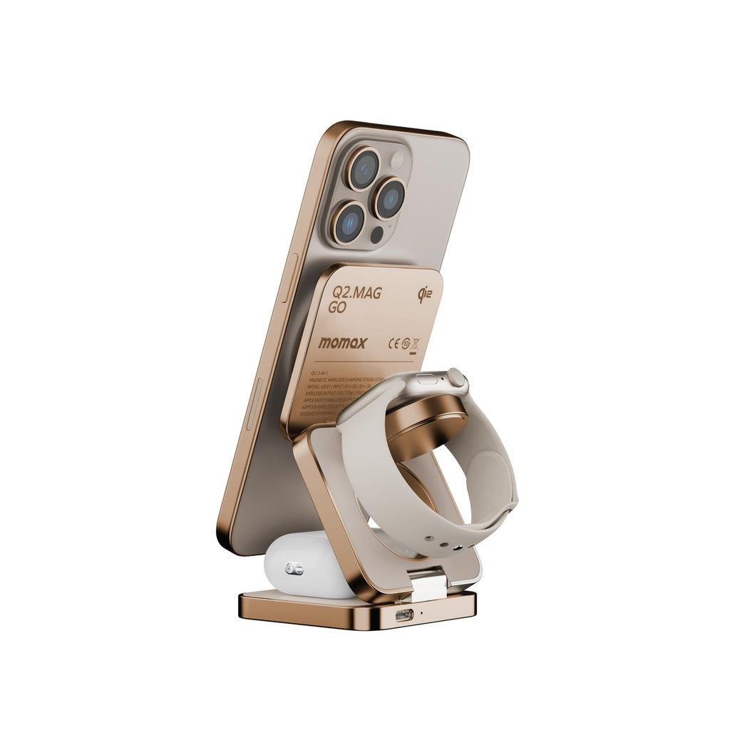 momax q.mag dual magnetic wireless charging stand