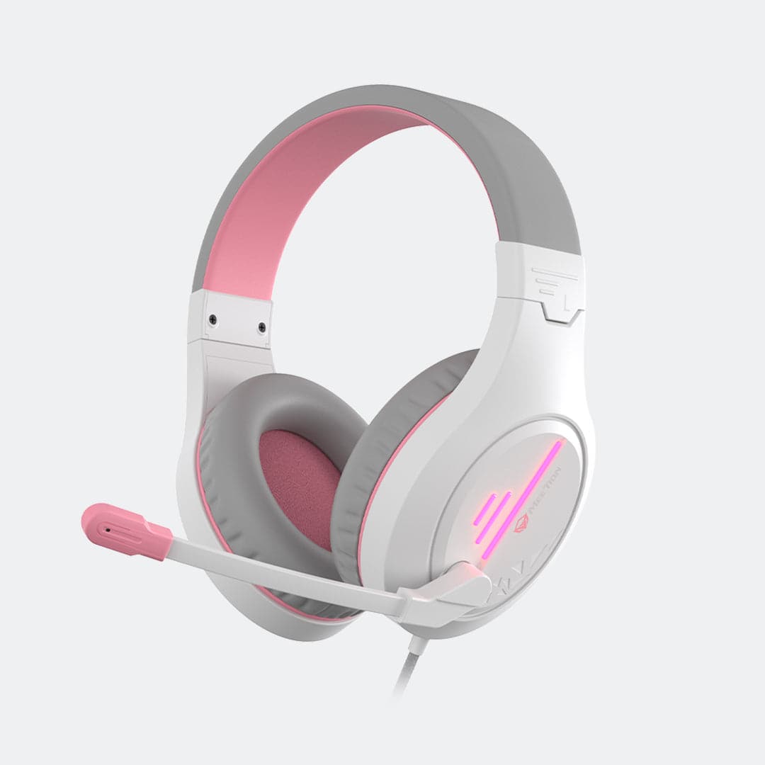 Meetion MT-HP021 Stereo Gaming Headset | White Pink | Backlit - Best Buy Tech