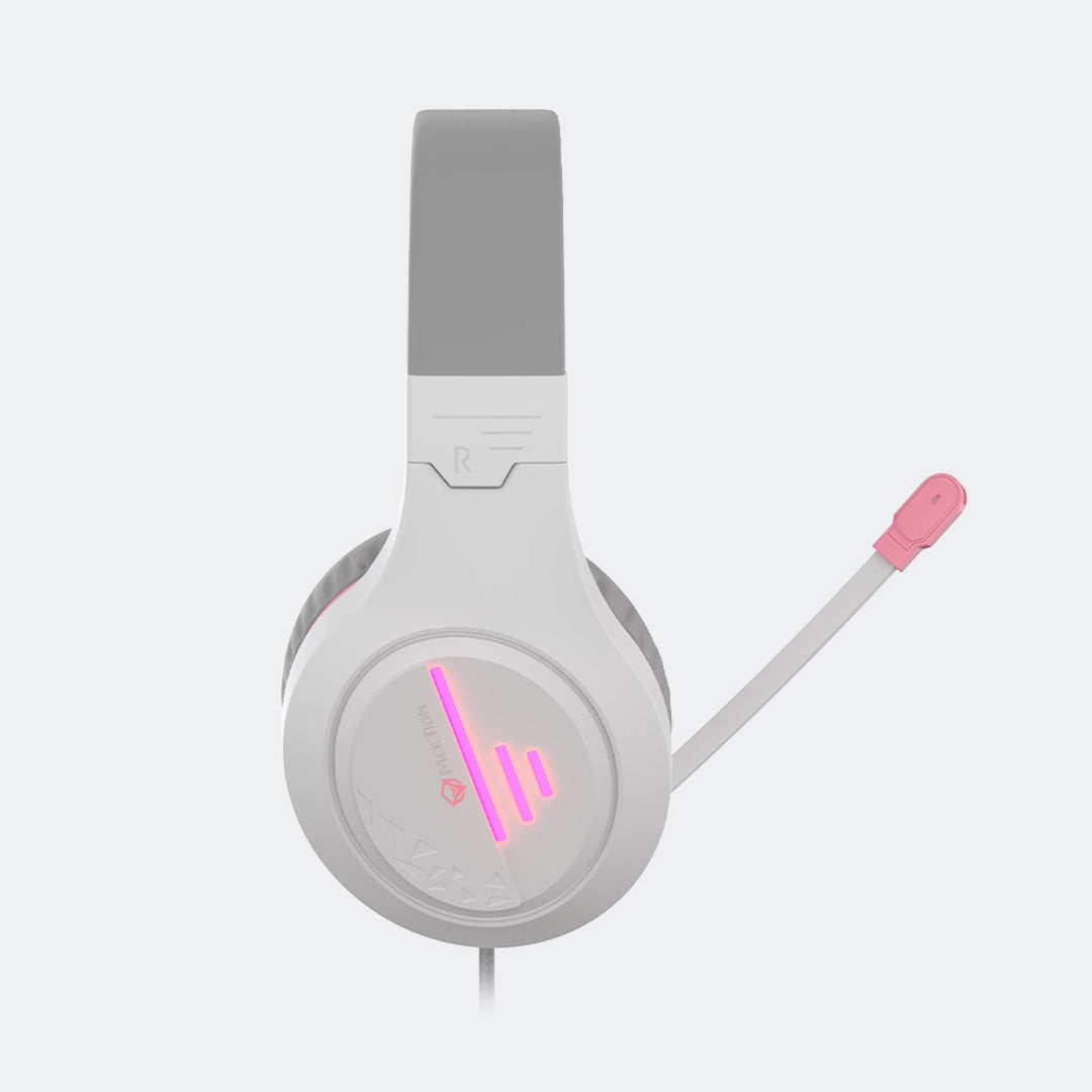 Meetion MT-HP021 Stereo Gaming Headset | White Pink | Backlit - Best Buy Tech