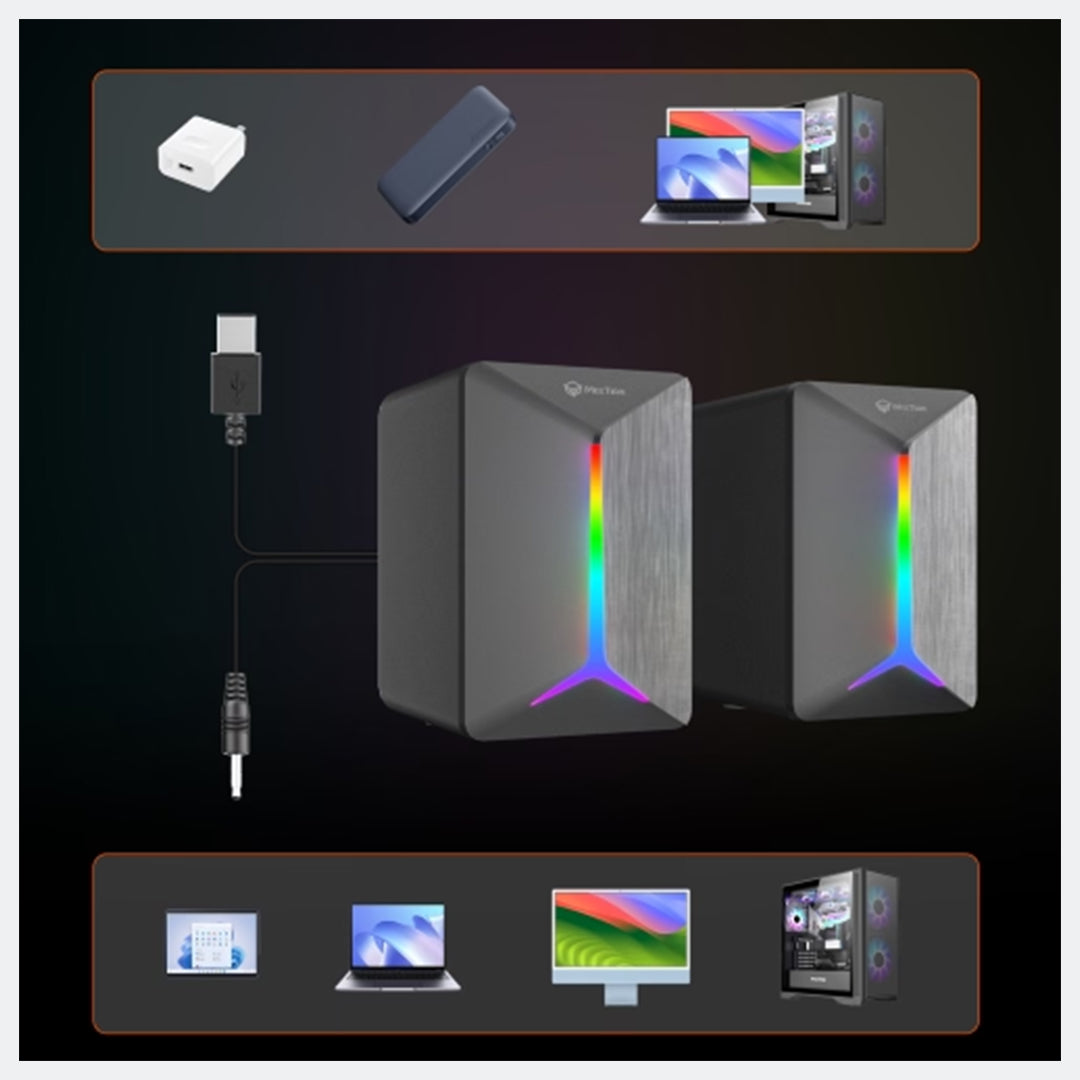 Meetion MT-SP2011 Gaming Stereo Desktop Speakers - Best Buy Tech