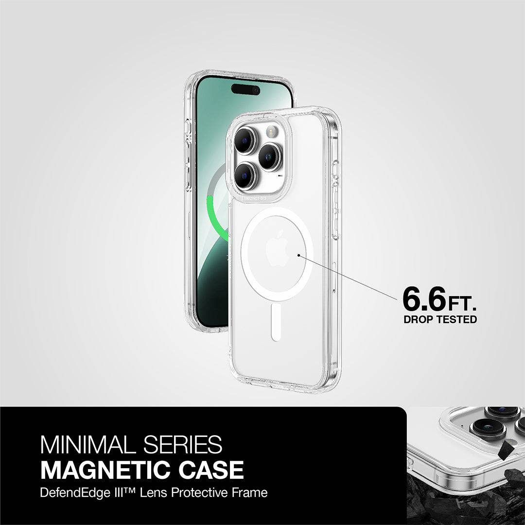 AMAZING THING MINIMAL MAGSAFE DROP PROOF CASE FOR IPHONE 15 6.7 PRO MAX 2023 TRANSPARENT - ALAMAT