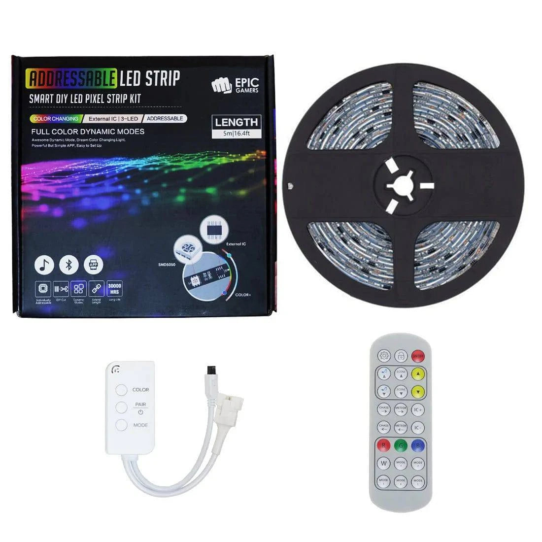 Epic Gamers Radiant Strip Addressable RGB LED Strip - 5 Meters - Best Buy Tech