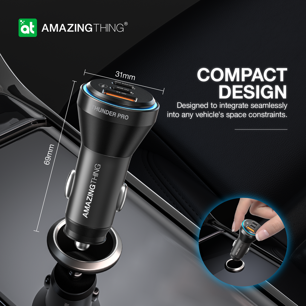 AMAZING THING FLEXI POWER MAX PD 63W 3 PORT CAR CHARGER - Best Buy Tech
