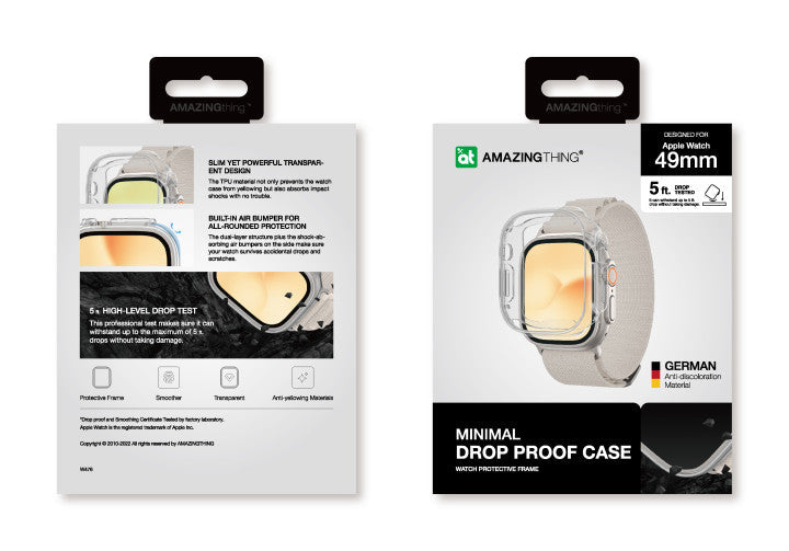 AMAZING THING APPLE WATCH SERIES ULTRA MINIMAL DP CASE 49MM FULL CLEAR - ALAMAT