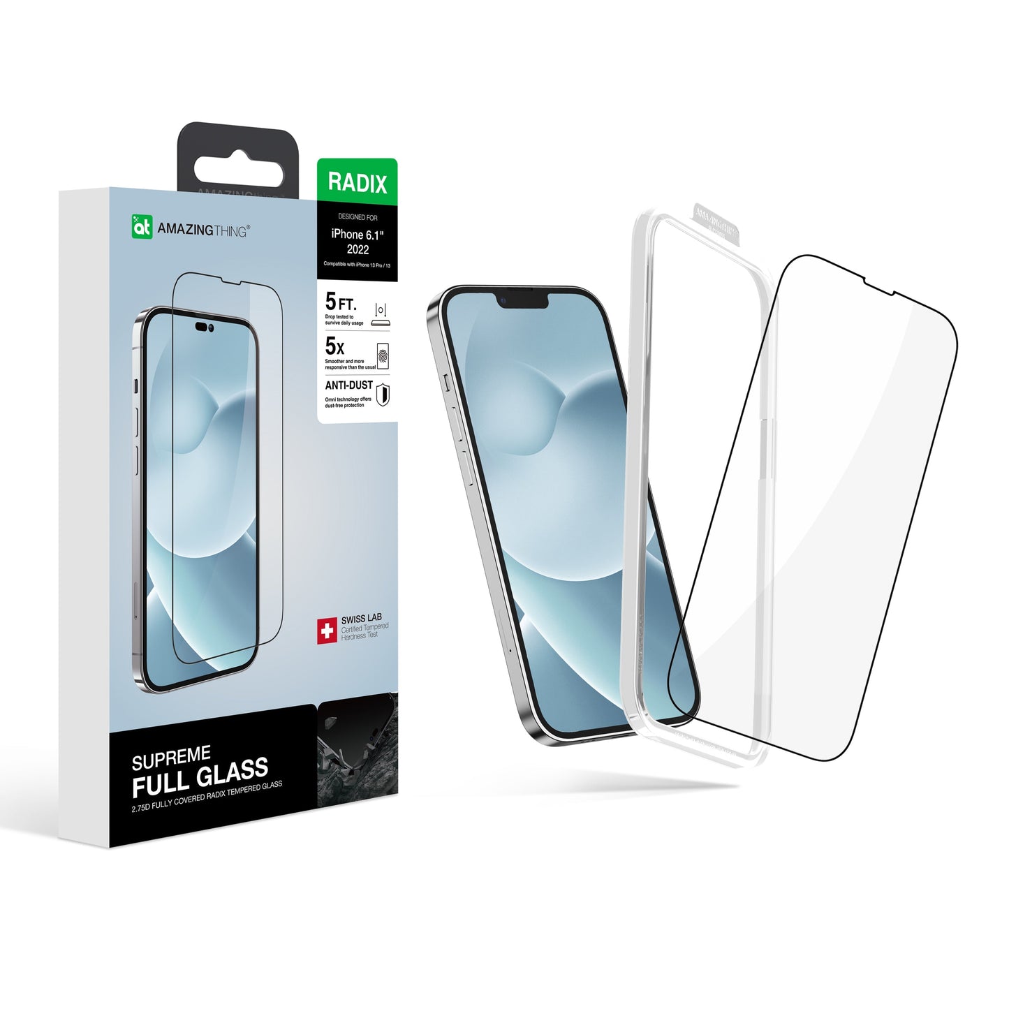AMAZING THING IPHONE 2022 6.7" PRO 2.75D FULL COVER RADIX GLASS - ALAMAT
