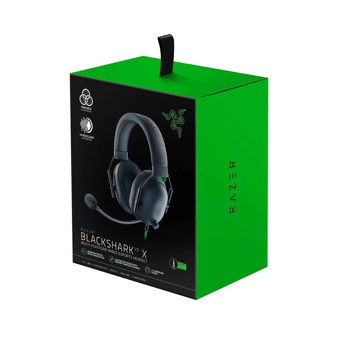 Razer Blackshark V2 X Wired Gaming Headset - Black