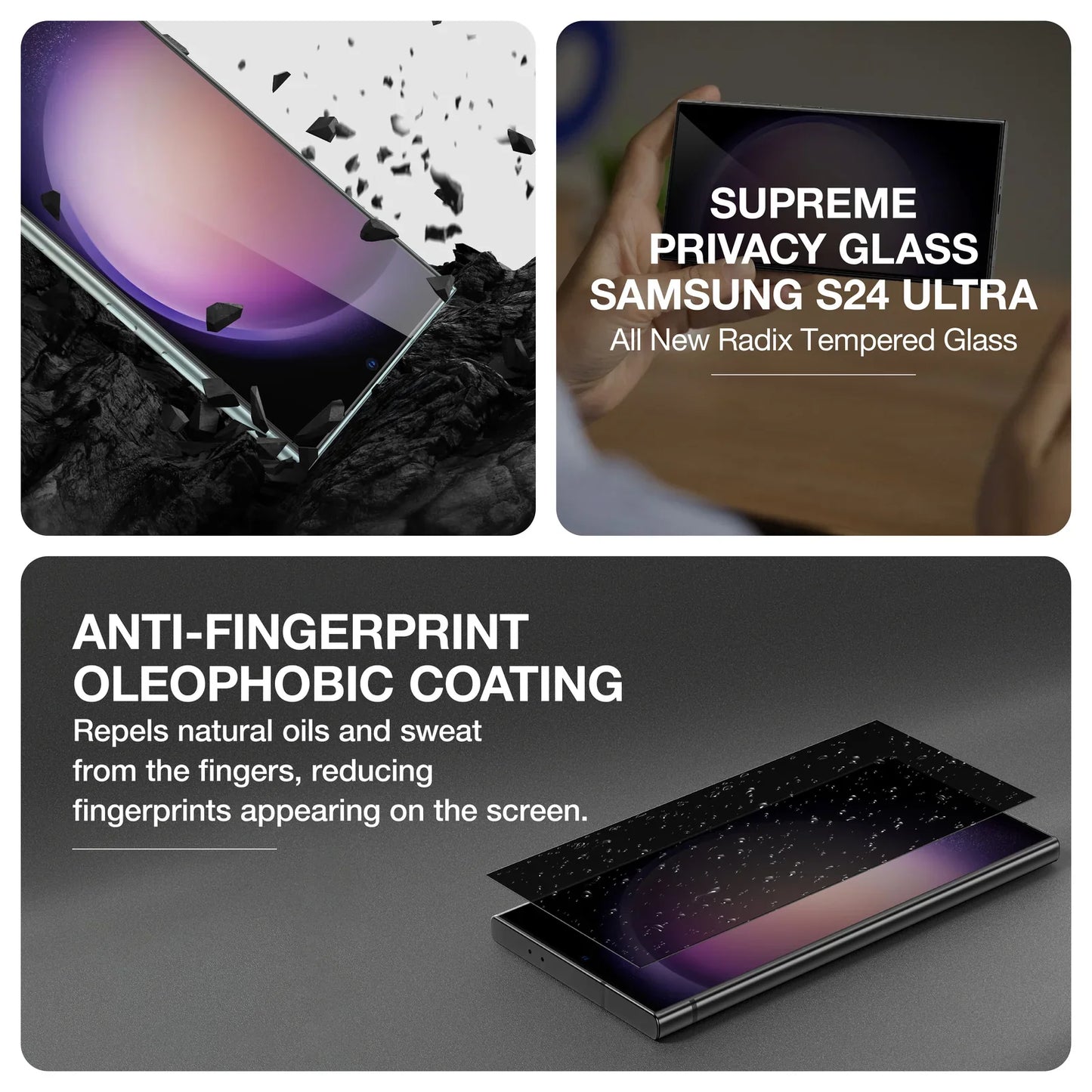 AMAZINGTHING Samsung Galaxy S24 Series Radix Privacy Glass - ALAMAT