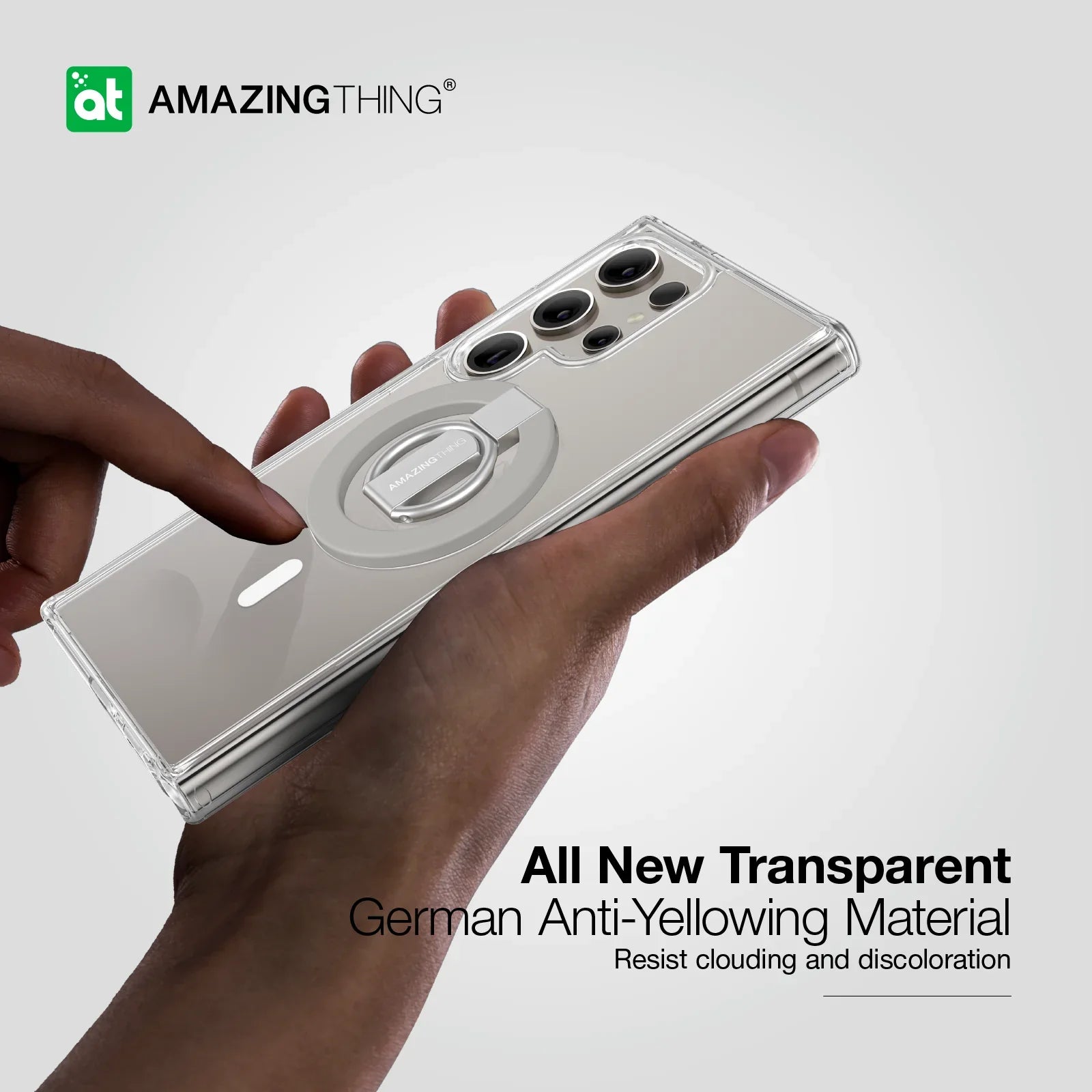 AMAZINGTHING MINIMAL GRIP RING SET CASE FOR SAMSUNG S24 ULTRA - GREY - ALAMAT