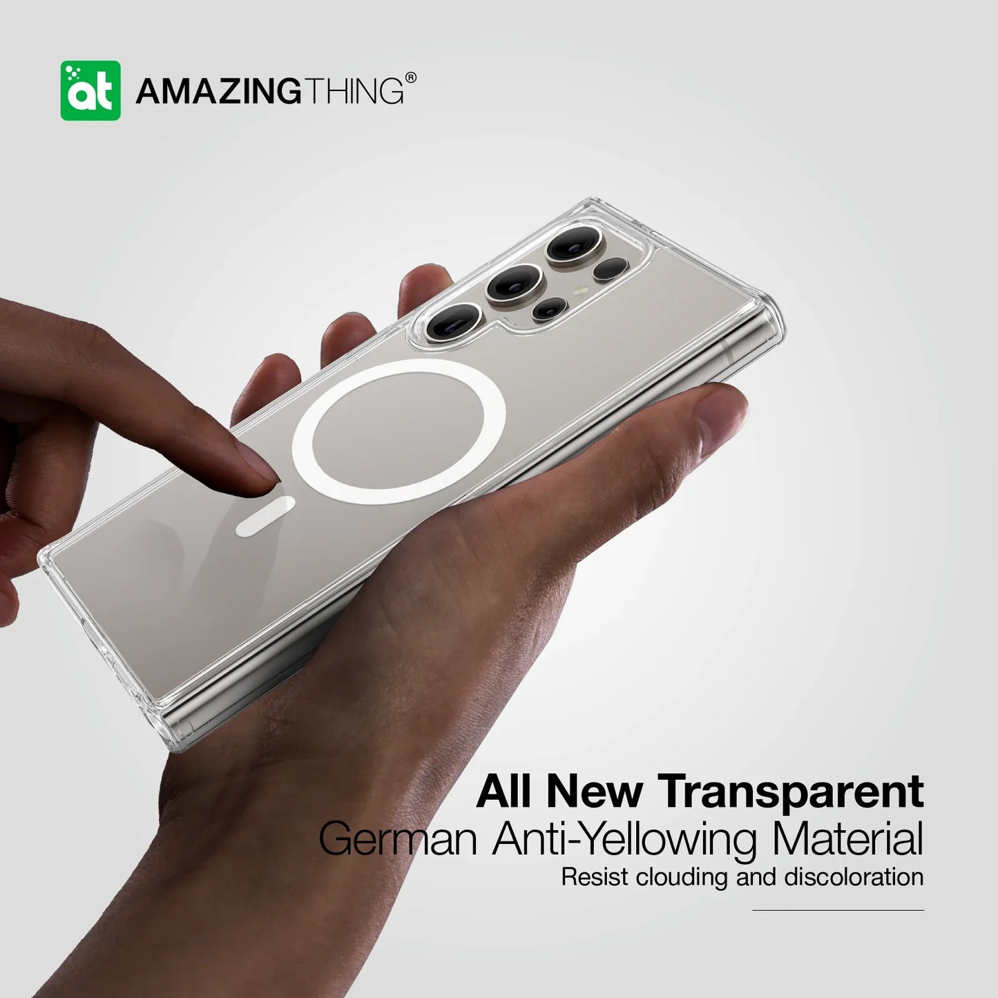 AMAZINGTHING MINIMAL MAGSAFE DROP PROOF CASE FOR SAMSUNG S24 ULTRA - CLEAR - ALAMAT