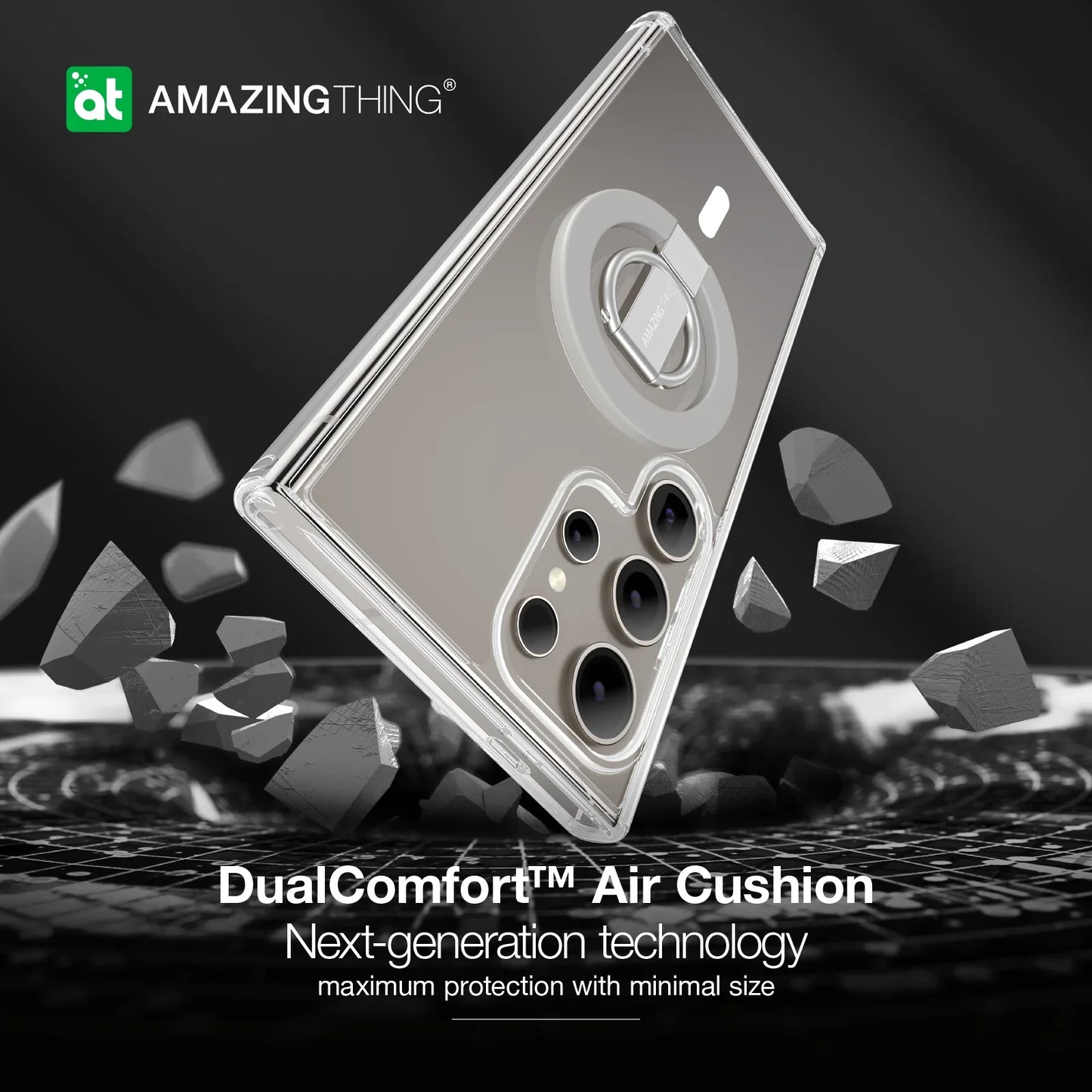 AMAZINGTHING MINIMAL GRIP RING SET CASE FOR SAMSUNG S24 ULTRA - GREY - ALAMAT