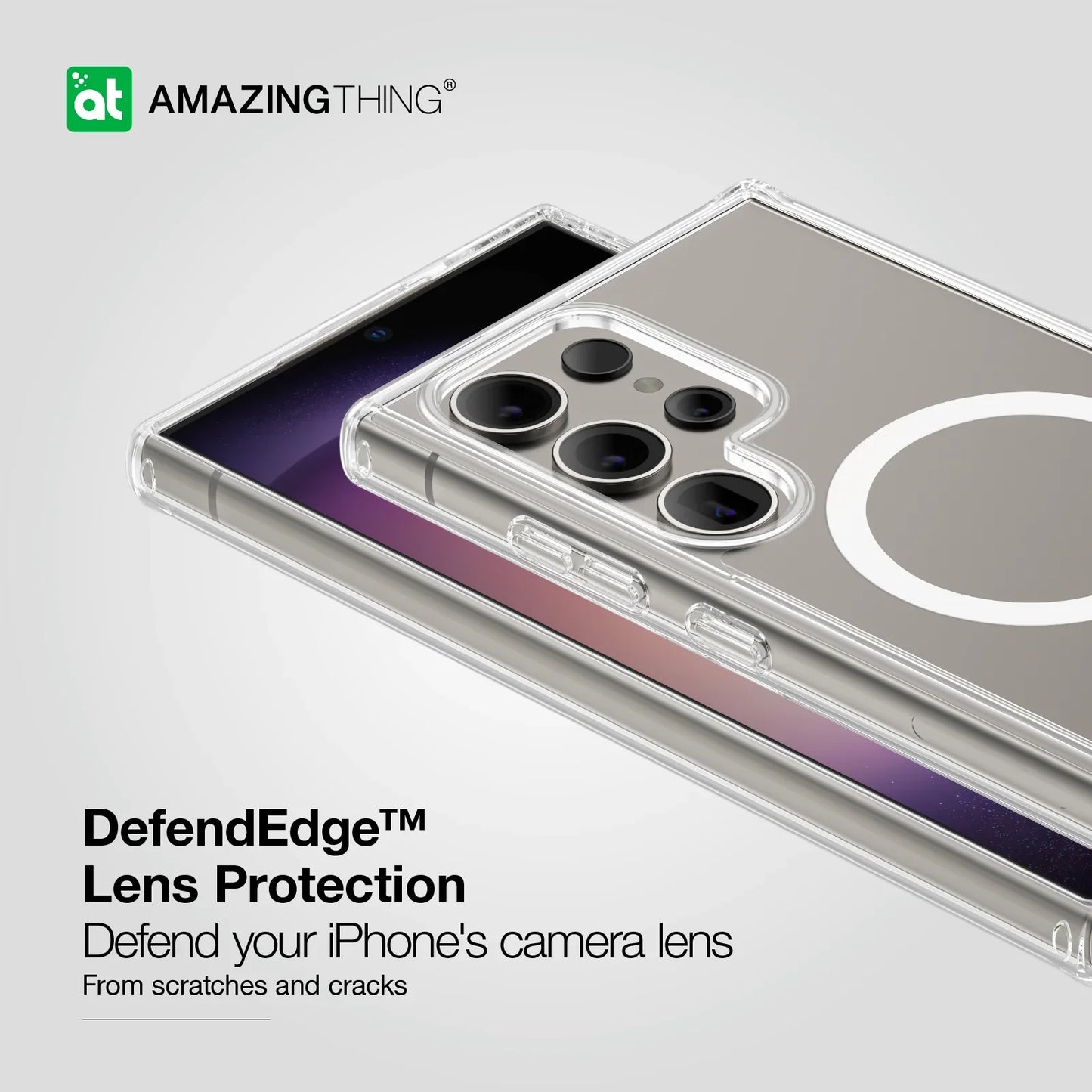 AMAZINGTHING MINIMAL MAGSAFE DROP PROOF CASE FOR SAMSUNG S24 ULTRA - CLEAR - ALAMAT