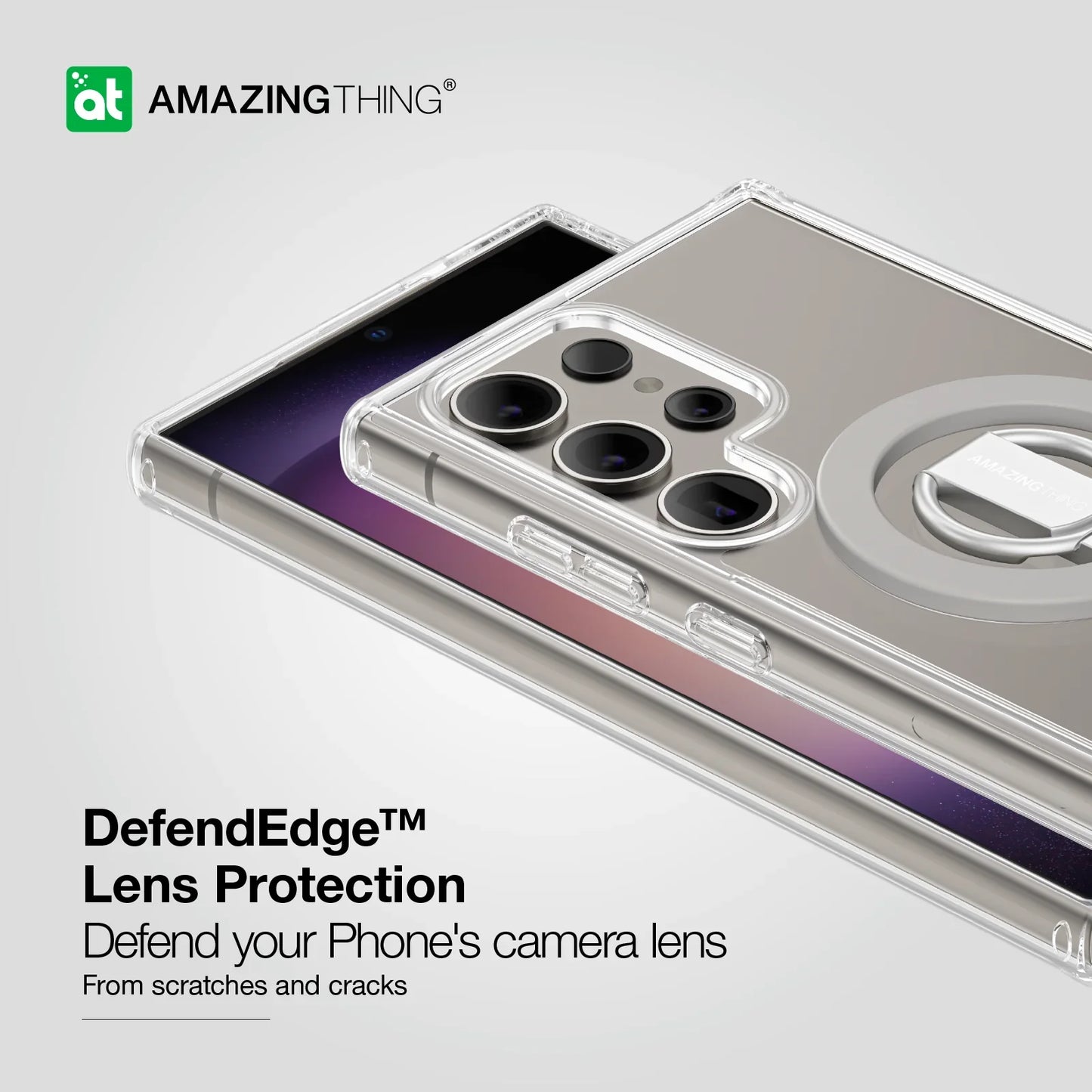 AMAZINGTHING MINIMAL GRIP RING SET CASE FOR SAMSUNG S24 ULTRA - GREY - ALAMAT