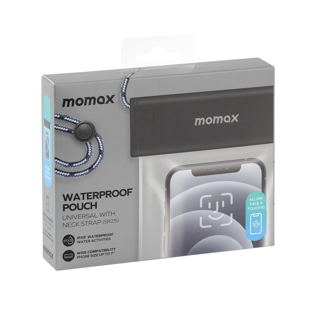 MOMAX WATERPROOF POUCH UNIVERSAL WITH NECK STRAP - Best Buy Tech