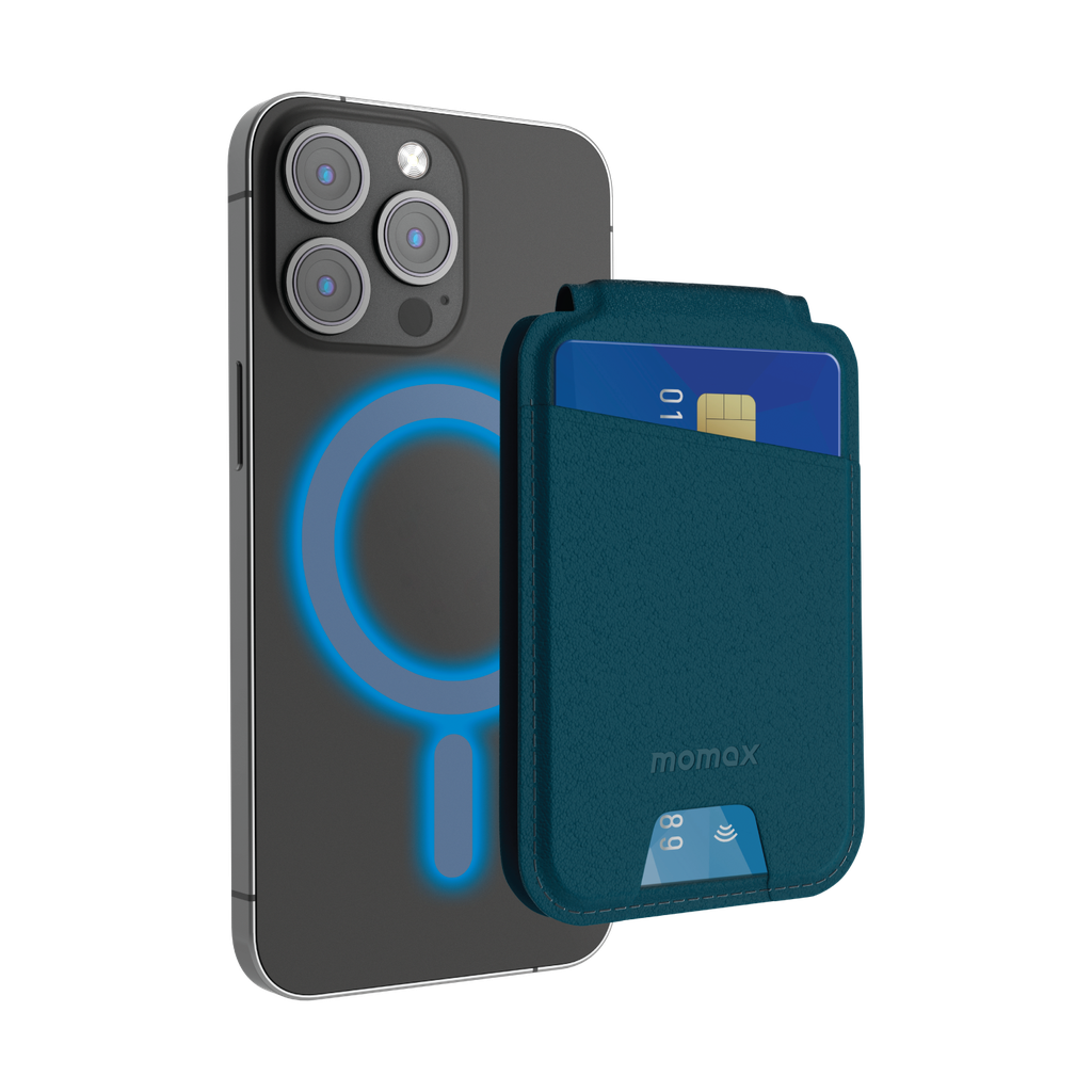 MOMAX 1-WALLET MAGNETIC CARD HOLDER WITH STAND - ALAMAT