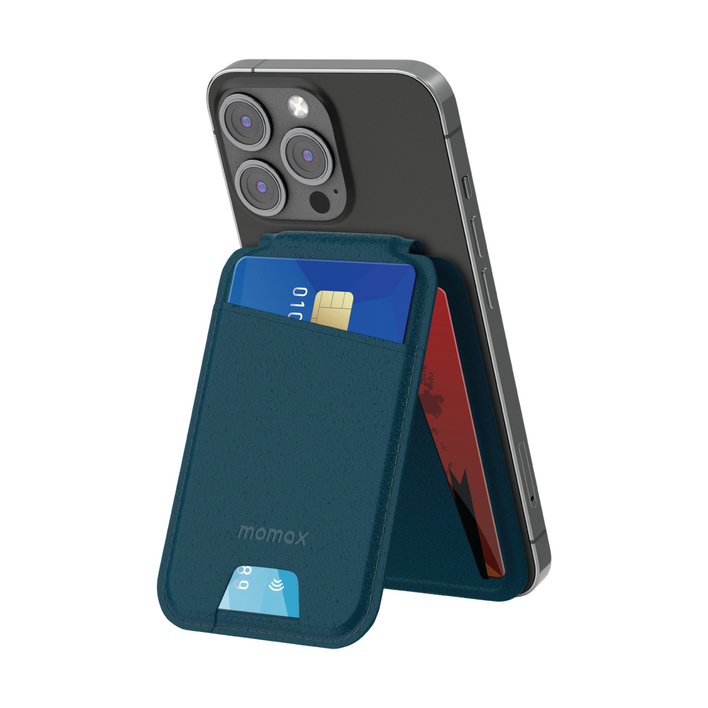 MOMAX 1-WALLET MAGNETIC CARD HOLDER WITH STAND - ALAMAT