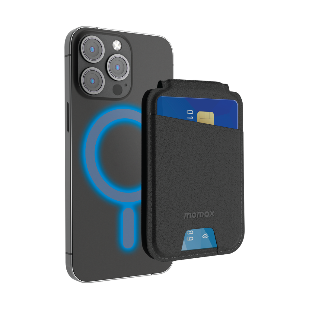 MOMAX 1-WALLET MAGNETIC CARD HOLDER WITH STAND - ALAMAT