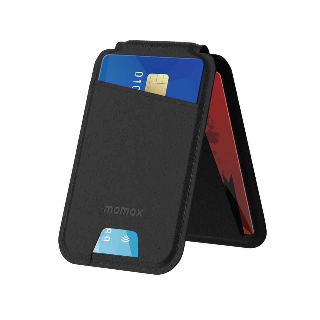 MOMAX 1-WALLET MAGNETIC CARD HOLDER WITH STAND - ALAMAT