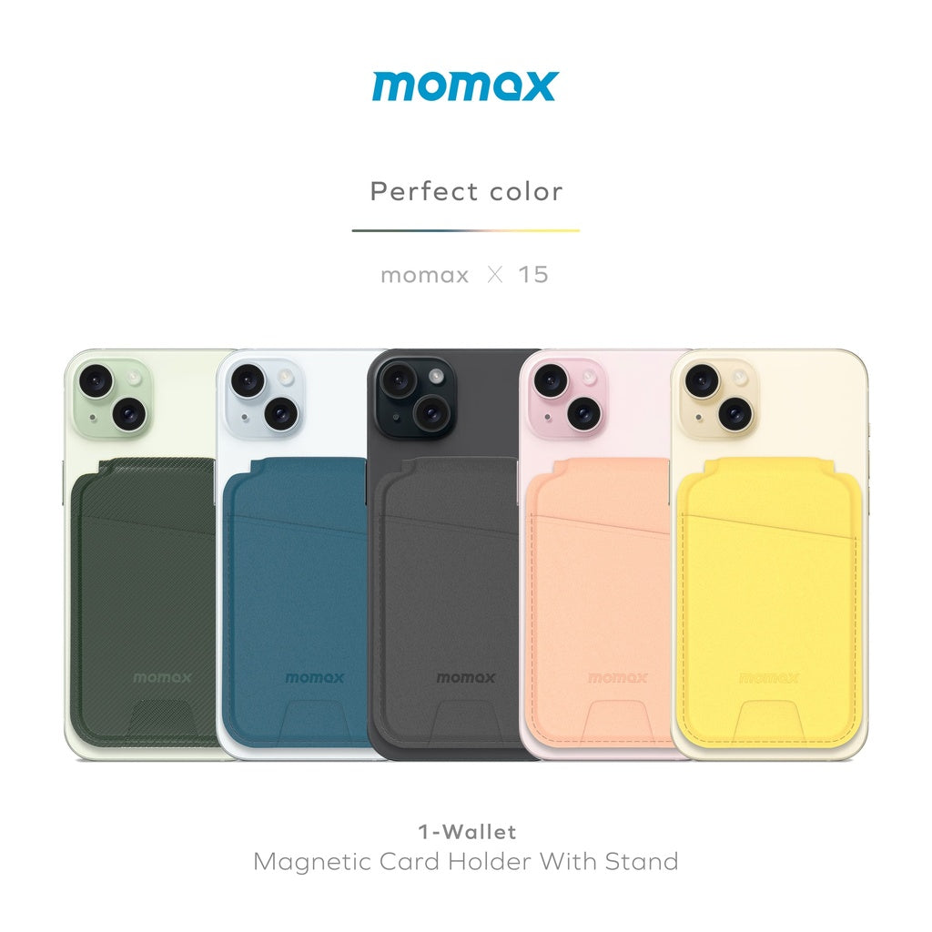 MOMAX 1-WALLET MAGNETIC CARD HOLDER WITH STAND - ALAMAT