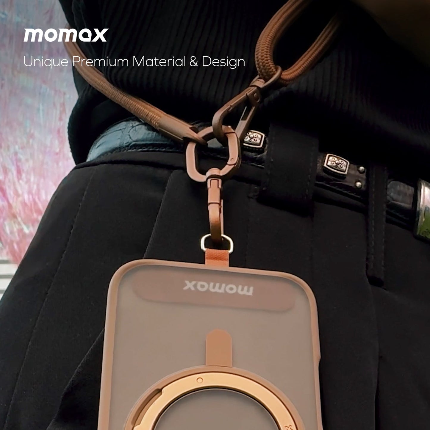 Momax Cord Cross-Body Phone Strap - Lanyard - Best Buy Tech