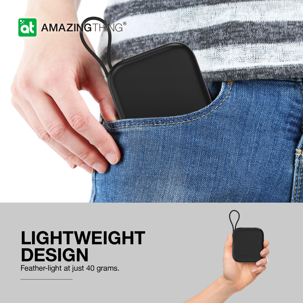 AMAZING THING THUNDER GO 10000mAh POWER BANK WITH BUILT-IN 2 USB-C CABLES - Best Buy Tech