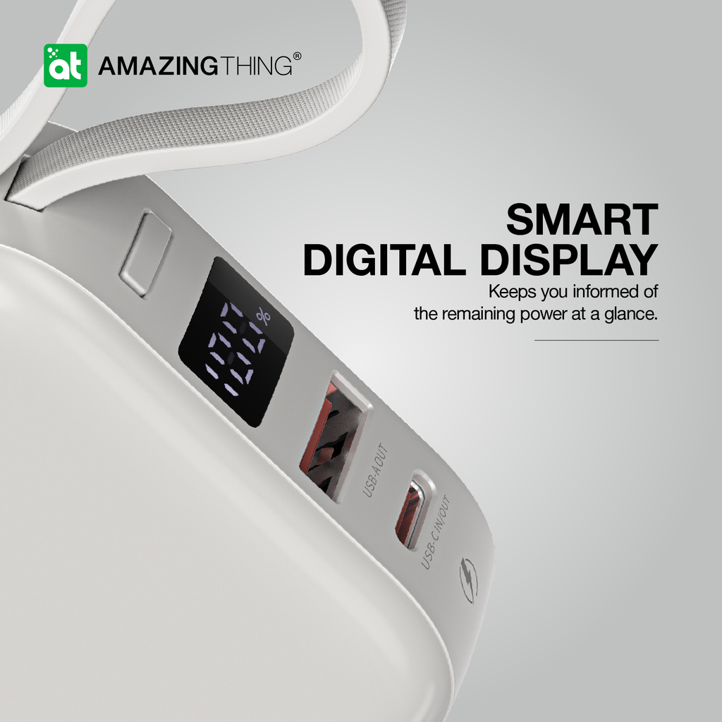 AMAZING THING THUNDER GO 10000mAh POWER BANK WITH BUILT-IN 2 USB-C CABLES - Best Buy Tech