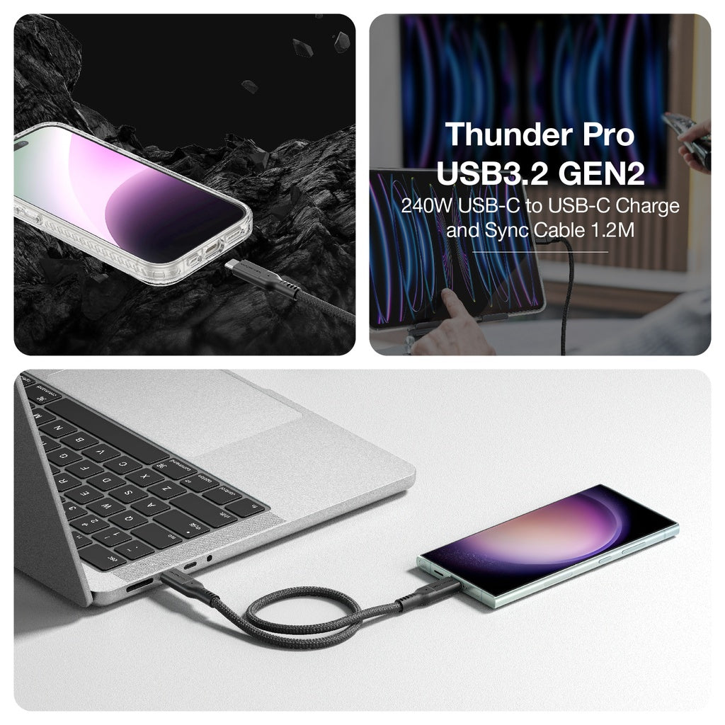 AMAZING THING THUNDER PRO USB-C TO USB-C 5.0A 240W GEN2 1.2M CABLE - ALAMAT