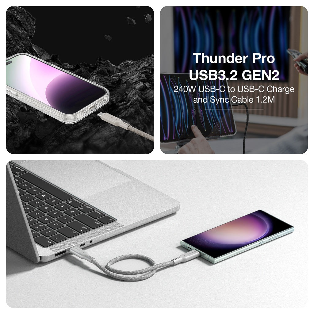 AMAZING THING THUNDER PRO USB-C TO USB-C 5.0A 240W GEN2 1.2M CABLE - ALAMAT
