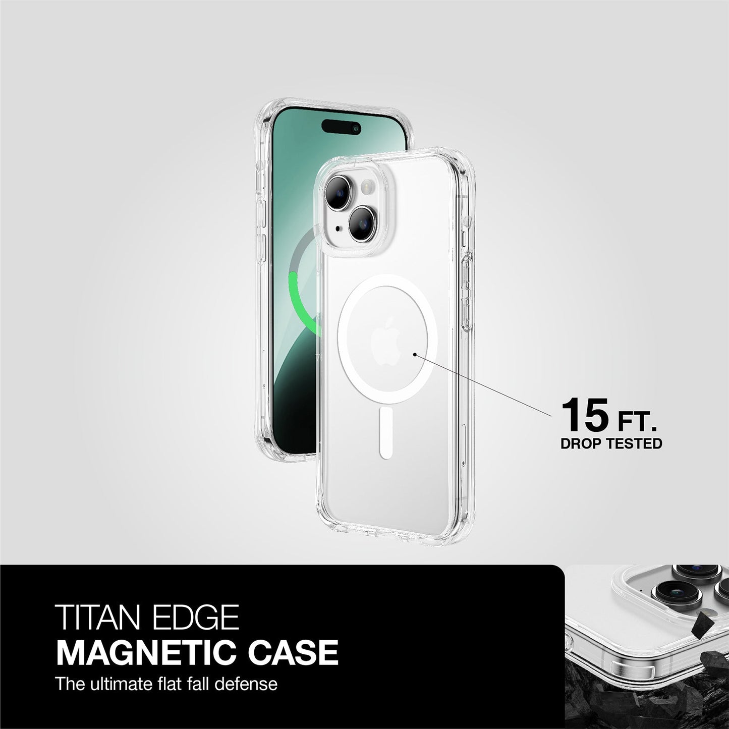 AMAZING THING TITAN EDGE MAGSAFE DROP PROOF CASE FOR IPHONE 15 6.1" | 6.7" 2023 FULL CLER - ALAMAT