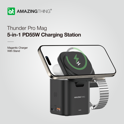 AMAZING THING THUNDER PRO MAG 5IN1 PD55W CHARGING STATION WITH STAND - Best Buy Tech