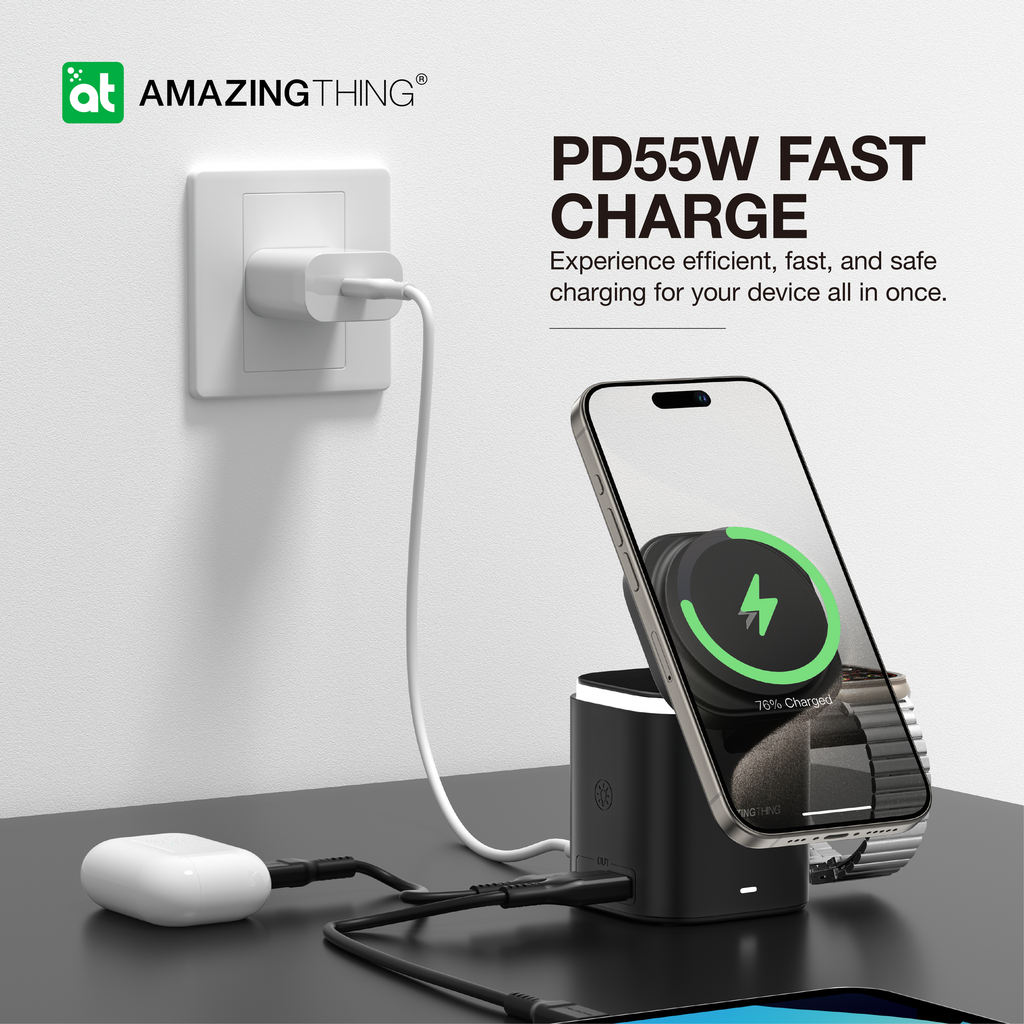 AMAZING THING THUNDER PRO MAG 5IN1 PD55W CHARGING STATION WITH STAND - Best Buy Tech