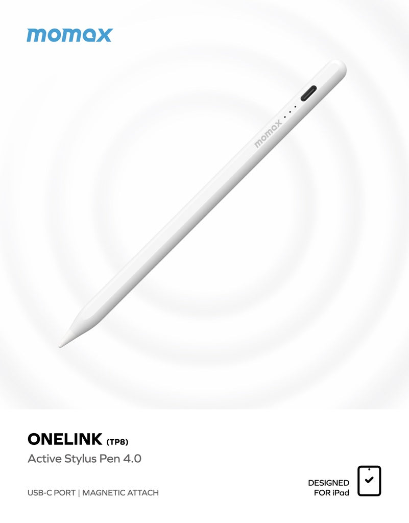 MOMAX ONELINK ACTIVE STYLUS PEN 4.0 FOR IPAD - Best Buy Tech