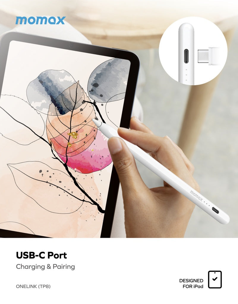 MOMAX ONELINK ACTIVE STYLUS PEN 4.0 FOR IPAD - Best Buy Tech