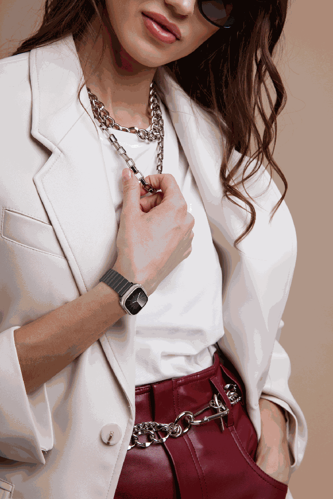 AMAZING THING GLAMOUR SENSE LEATHER BAND WITH TITANLINK FOR APPLE WATCH (All Sizes) - Best Buy Tech