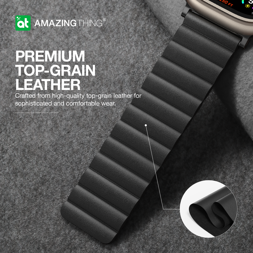 AMAZING THING GLAMOUR SENSE LEATHER BAND WITH TITANLINK FOR APPLE WATCH (All Sizes) - Best Buy Tech