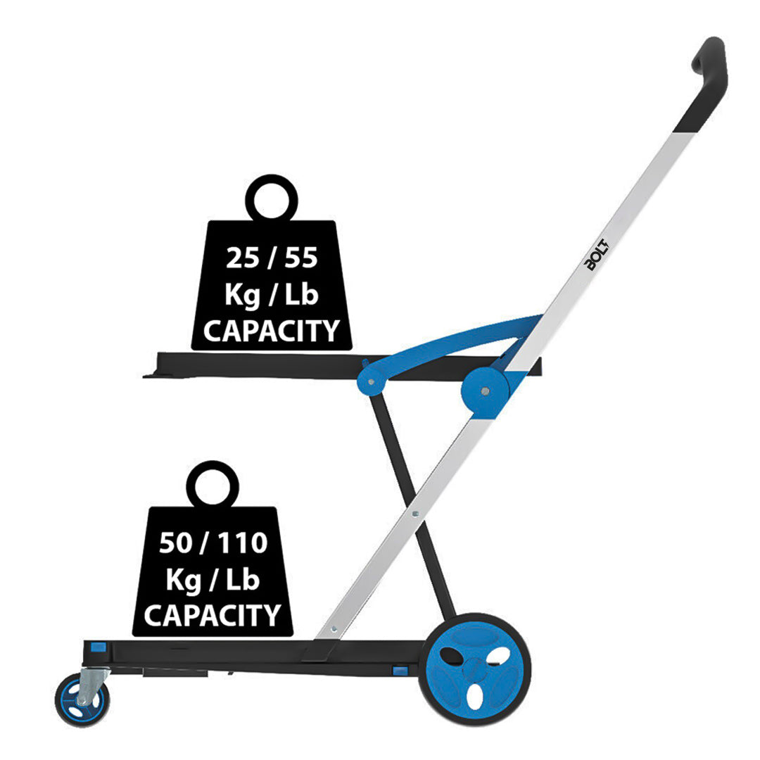 BOLT Portable Foldable Shopping Cart With 2 Crates - Best Buy Tech