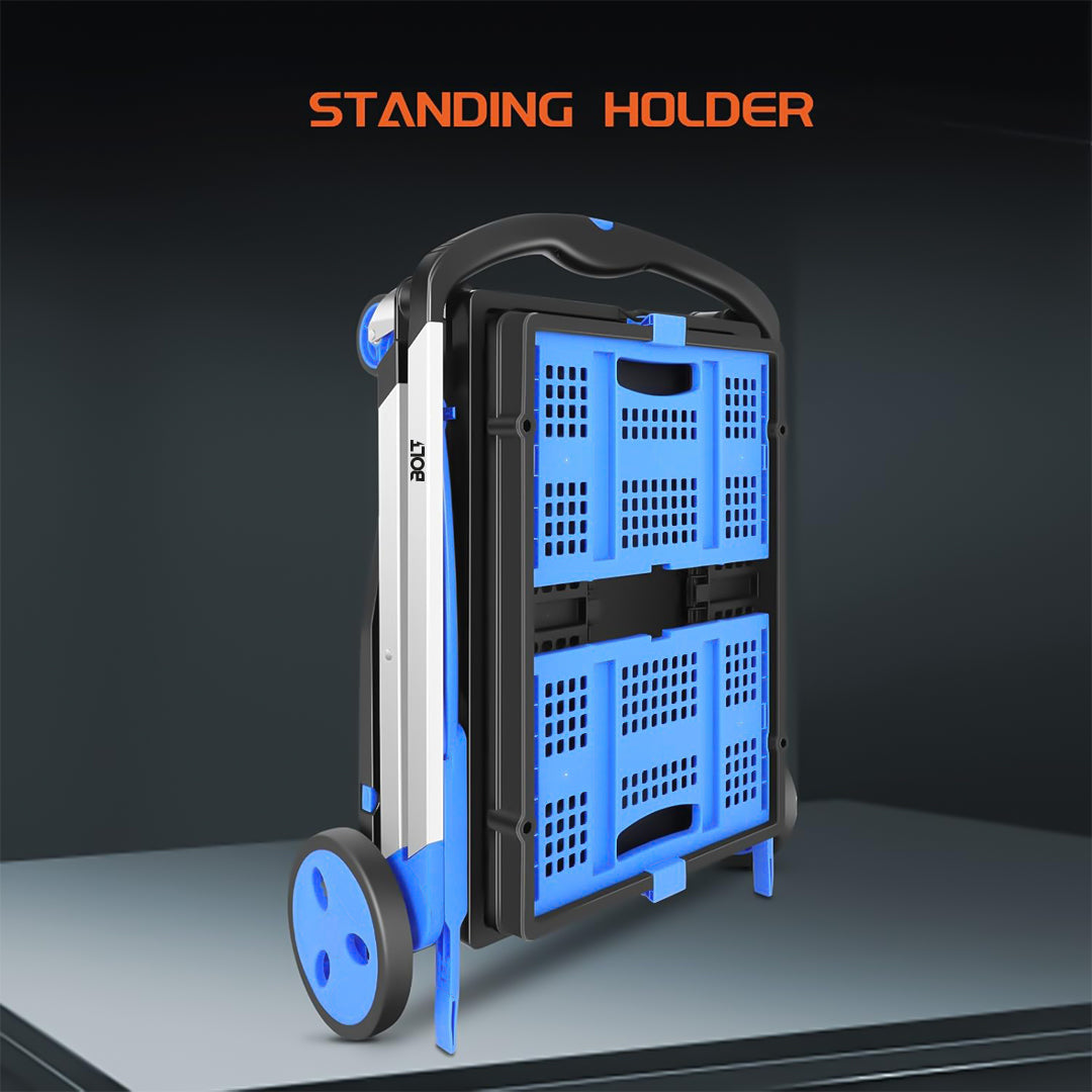BOLT Portable Foldable Shopping Cart With 2 Crates - Best Buy Tech