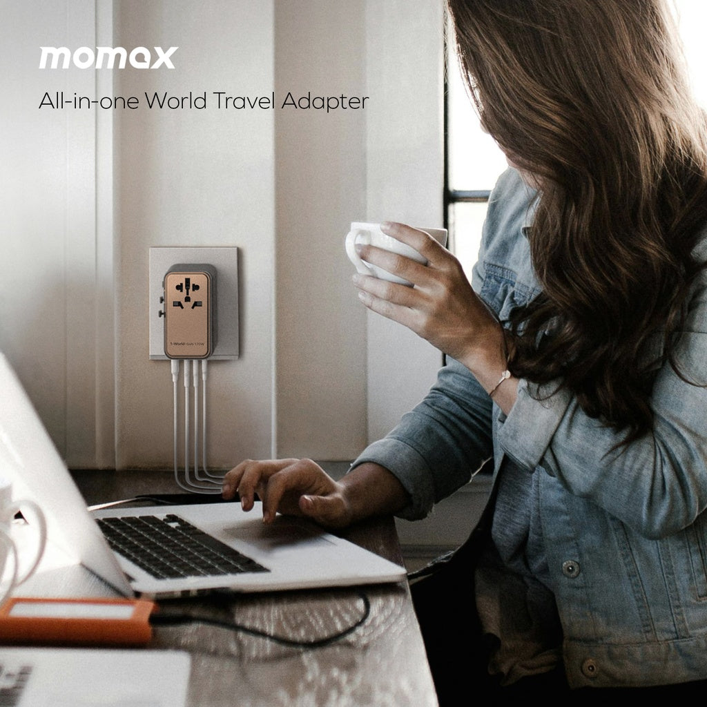 MOMAX 1-WORLD 170W GAN 4 PORT TRAVEL ADAPTER - Best Buy Tech