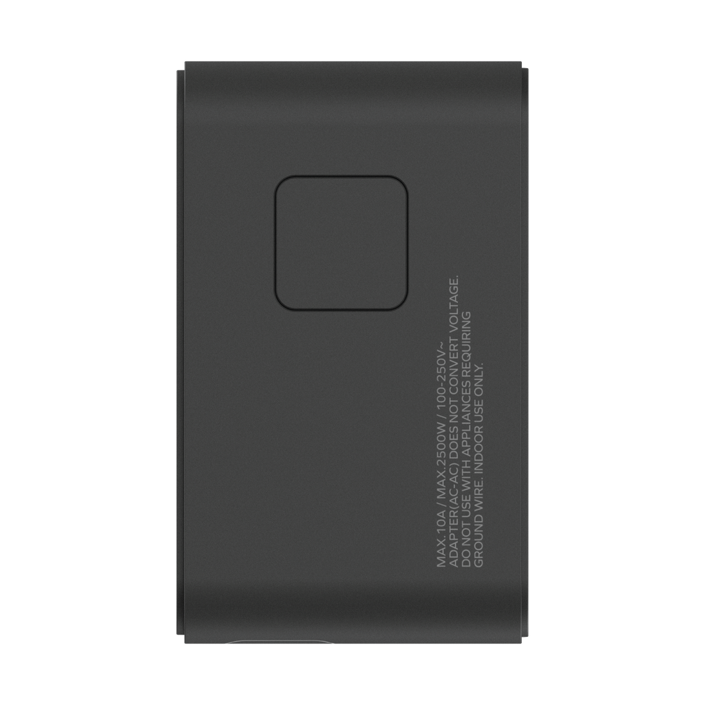 MOMAX 1-WORLD 70W GAN 3 PORT WITH BUILT-IN USB-C CABLE AC TRAVEL ADAPTOR - ALAMAT