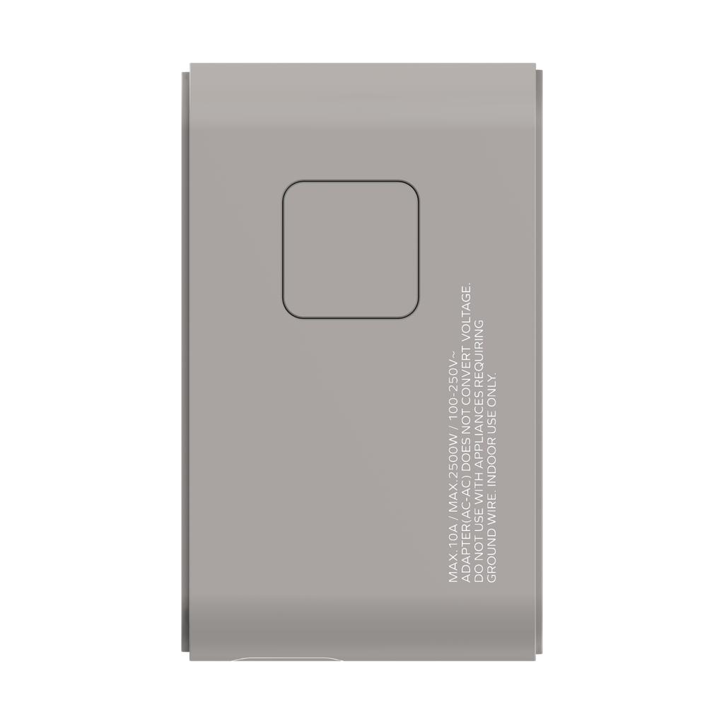 MOMAX 1-WORLD 70W GAN 3 PORT WITH BUILT-IN USB-C CABLE AC TRAVEL ADAPTOR - ALAMAT