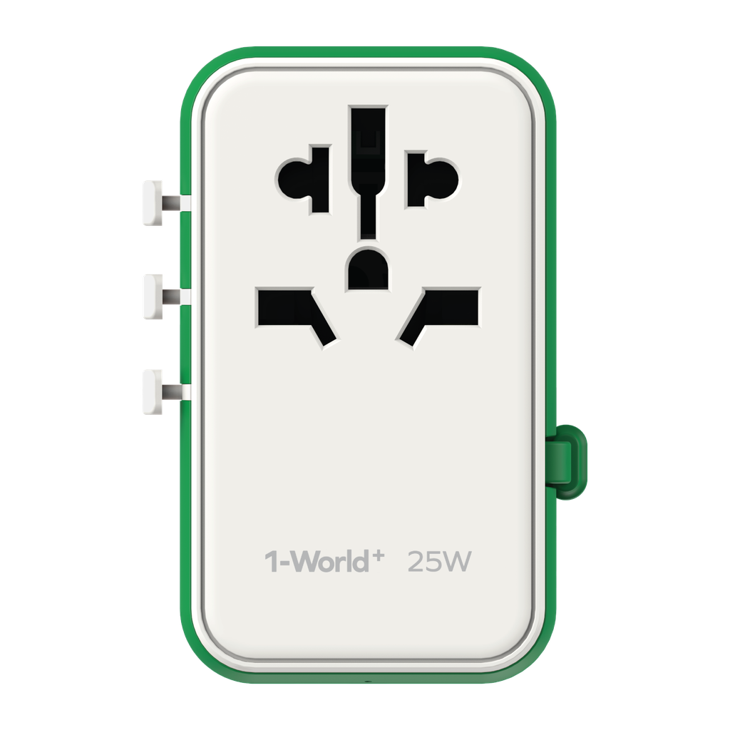 MOMAX 1-WORLD 25W 3 PORT WITH BUILT-IN USB-C CABLE AC TRAVEL ADAPTOR - Best Buy Tech