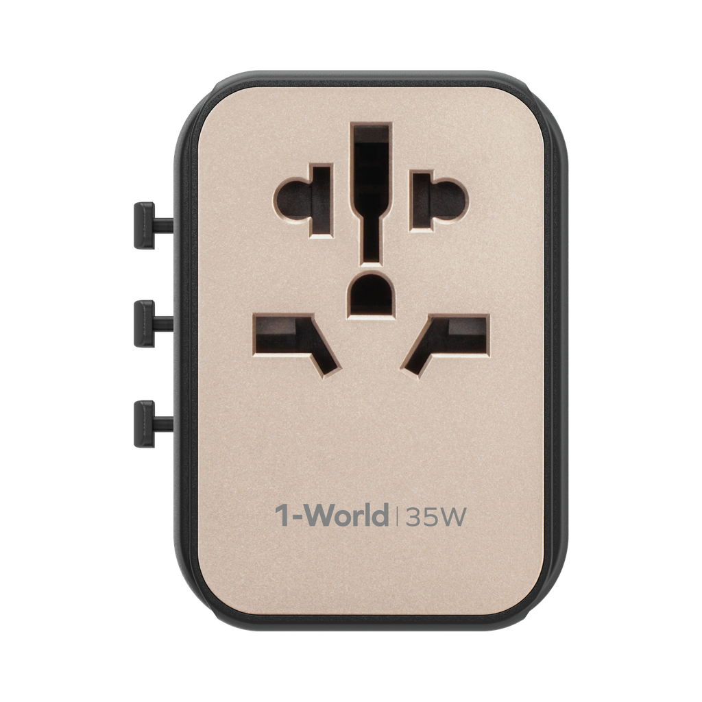 MOMAX 1WORLD PD35W 5 PORTS AC TRAVEL CHARGER - ALAMAT