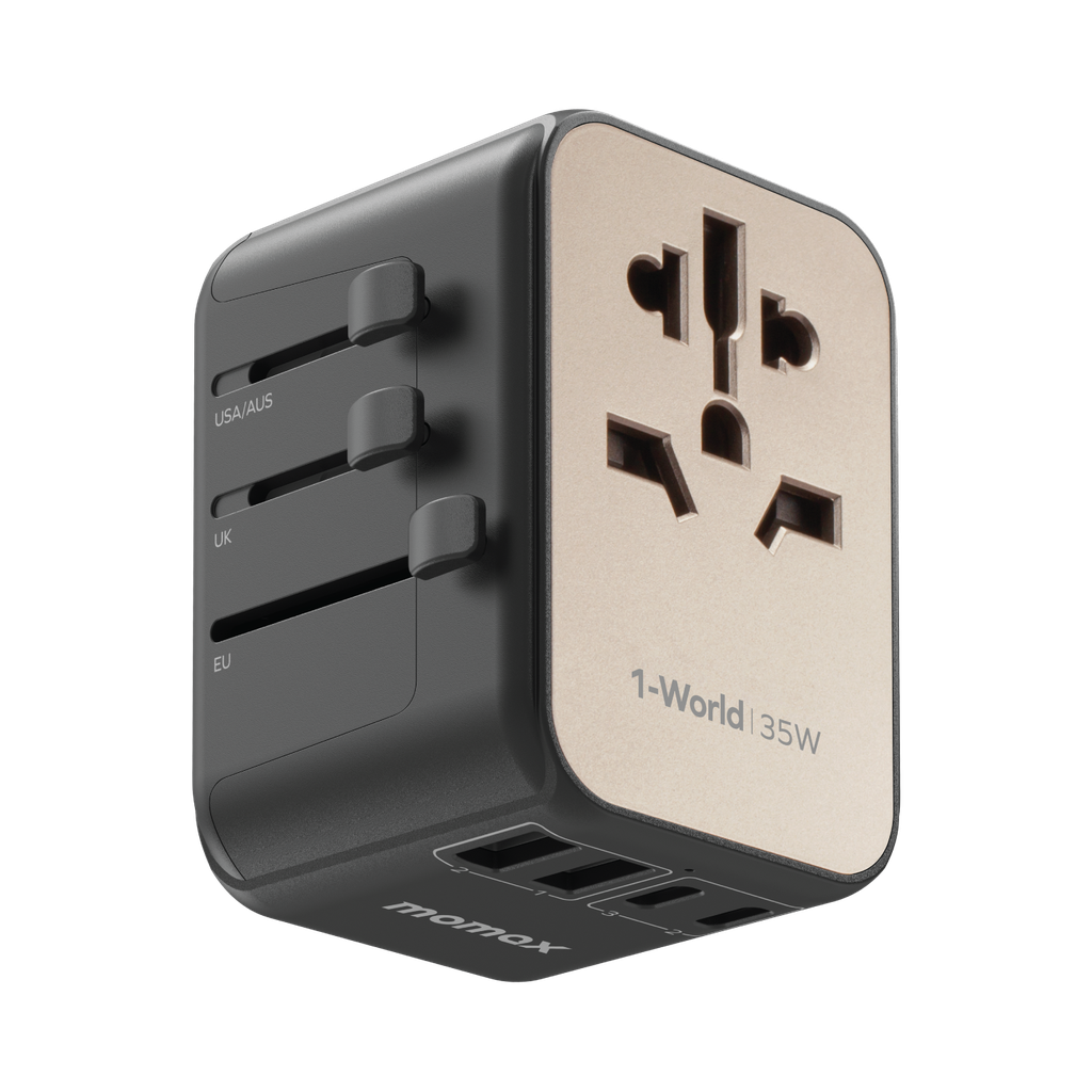 MOMAX 1WORLD PD35W 5 PORTS AC TRAVEL CHARGER - ALAMAT