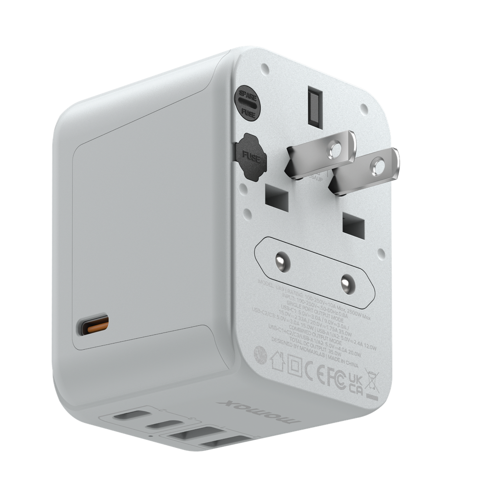 MOMAX 1WORLD PD35W 5 PORTS AC TRAVEL CHARGER - ALAMAT
